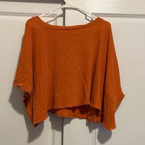 Boxy Orange Women's Crop Top - Casual Everyday Style